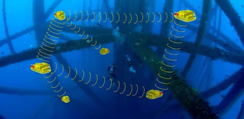 Multi-agent Communication-constrained Underwater Mapping